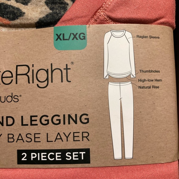 ClimateRight by Cuddl Duds Coral Crew Neck and Legging Set XL - Picture 3 of 9